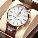 Personalized Elegant Monogram Custom Name & Initia 腕時計<br><div class="desc">Personalized Roman Numeral Monogram Couple’s Custom Names & Initials Elevate your style with this elegant and timeless couple’s watch, featuring classic Roman numerals and a personalized monogram with names and initials. This sophisticated timepiece is a perfect gift for weddings, anniversaries, Valentine’s Day, or any special occasion. Designed for couples who...</div>