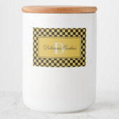Personalized Elegant Monogram Food Label Sticker フードラベル (正面)