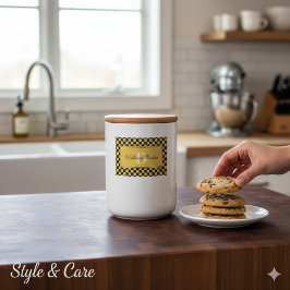 Personalized Elegant Monogram Food Label Sticker フードラベル