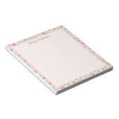 Personalized Elegant Monogram Pretty Floral Border ノートパッド (アングル)