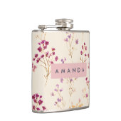 Personalized Elegant Pastel Floral Design フラスク (右)