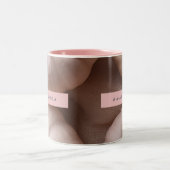 Personalized Elegant Pastel Pumpkin with Gold Stem ツートーンマグカップ (中央)