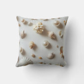 Personalized Elegant Pastel Seashell & Pearl クッション (裏面)