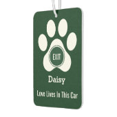 Personalized Elegant Pet Paw Dog Love Funny Gift カーエアーフレッシュナー (左)