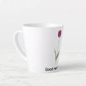 Personalized Elegant Purple Tulip カフェラテマグ (左アングル)