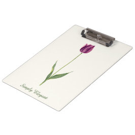 Personalized Elegant Purple Tulip クリップボード