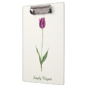 Personalized Elegant Purple Tulip クリップボード (左)