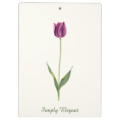 Personalized Elegant Purple Tulip クリップボード (裏面)
