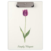 Personalized Elegant Purple Tulip クリップボード (正面)