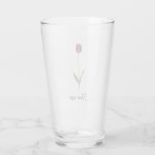 Personalized Elegant Purple Tulip タンブラーグラス (裏面)