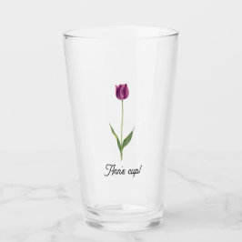 Personalized Elegant Purple Tulip タンブラーグラス
