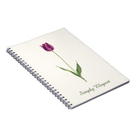 Personalized Elegant Purple Tulip ノートブック