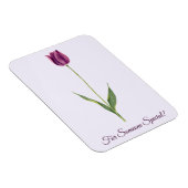 Personalized Elegant Purple Tulip マグネット (右側)