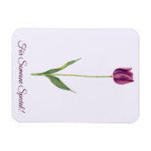Personalized Elegant Purple Tulip マグネット (横)
