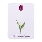 Personalized Elegant Purple Tulip マグネット (縦)