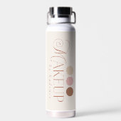 Personalized Elegant Readymade Logo Makeup Artist ウォーターボトル (背面)