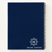 Personalized elegant retro trendy simple monogram ノートブック (裏面)