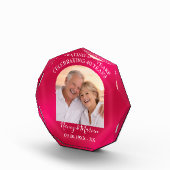 Personalized Elegant Ruby 40th Anniversary Gift フォトブロック (右)