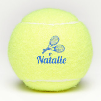 Personalized Elegant Script Name  Tennis Balls テニスボール