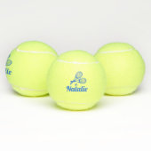 Personalized Elegant Script Name  Tennis Balls テニスボール (マルチ)