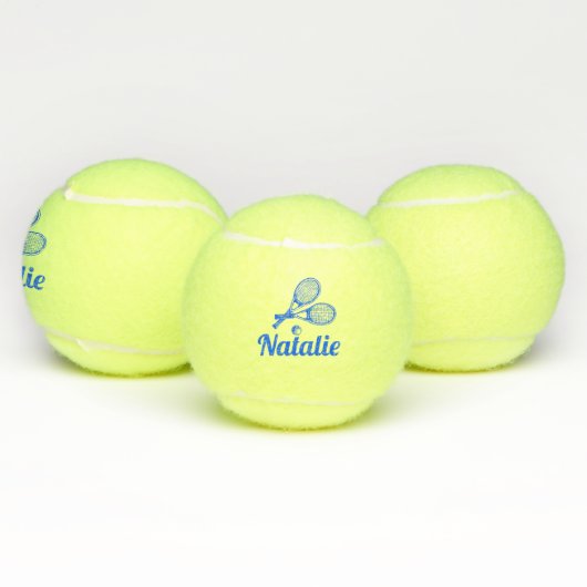 Personalized Elegant Script Name  Tennis Balls テニスボール (マルチ)