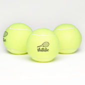 Personalized Elegant Script Name  Tennis Balls テニスボール (マルチ)