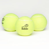 Personalized Elegant Script Name  Tennis Balls テニスボール (マルチ)