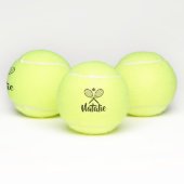 Personalized Elegant Script Name  Tennis Balls テニスボール (マルチ)