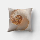 Personalized Elegant Seashell Spiral Coastal クッション (裏面)