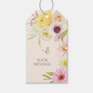 Personalized Elegant Spring Flowers Gift Tag ギフトタグ