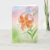Personalized Elegant Tiger Lily カード (正面)