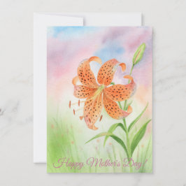 Personalized Elegant Tiger Lily 案内状