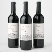 Personalized Elegant Wedding Drink Labels  ワインラベル (ボトル)