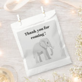 Personalized Elephant Birthday Party Favor Bag フェイバーバッグ (クリップ留めされた状態)