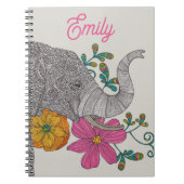 Personalized Elephant Name Notebook ノートブック (正面)