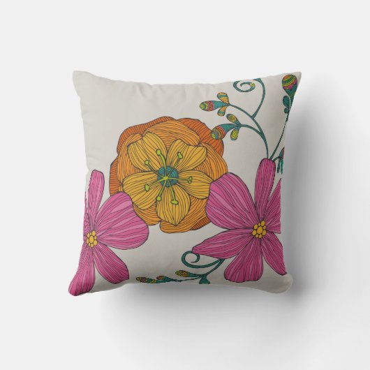 Personalized Elephant Name Throw Pillow クッション (裏面)