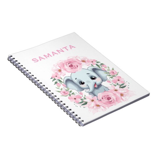 Personalized Elephant Notebook ノートブック (右側)