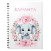 Personalized Elephant Notebook ノートブック (正面)