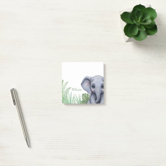 Personalized Elephant Safari Sticky Notes ポストイット (オフィス)