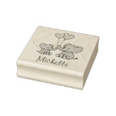 Personalized Elephant Silhouette ラバースタンプ (スタンプ)