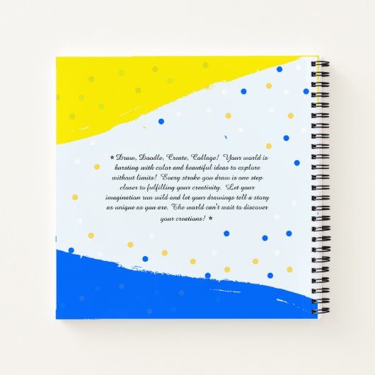 Personalized Elephant Sketchbook for Kids ノートブック (裏面)