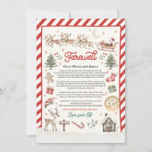 Personalized Elf Retirement Letter Goodbye Elf 招待状 (正面)