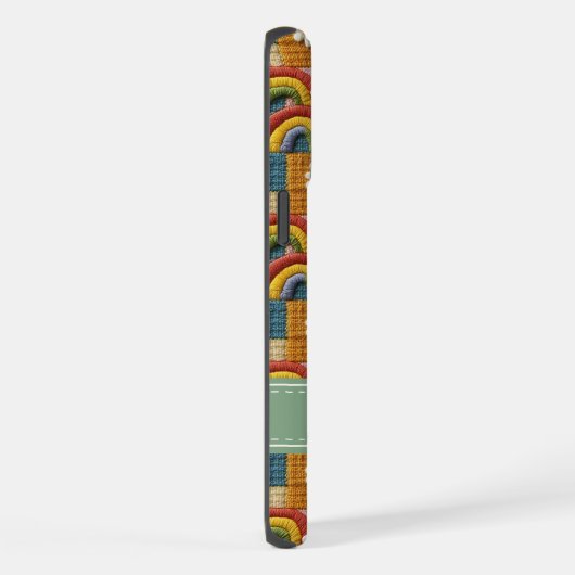 Personalized Embroidered Rainbow Phone Case iPhoneケース (右側面)