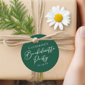 Personalized Emerald Green Bachelorette Party フェイバータグ