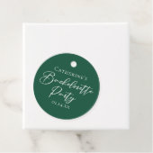 Personalized Emerald Green Bachelorette Party フェイバータグ (インサイチュ)