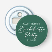 Personalized Emerald Green Bachelorette Party 栓抜き (正面)