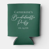 Personalized Emerald Green Bachelorette Party 缶クーラー (正面)