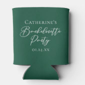 Personalized Emerald Green Bachelorette Party 缶クーラー (裏面)