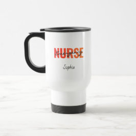 Personalized Emergency Nurse Bold Typography トラベルマグ