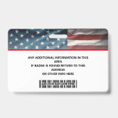 Personalized Employee ID Card - Photo, Barcode, バッジ (裏面)